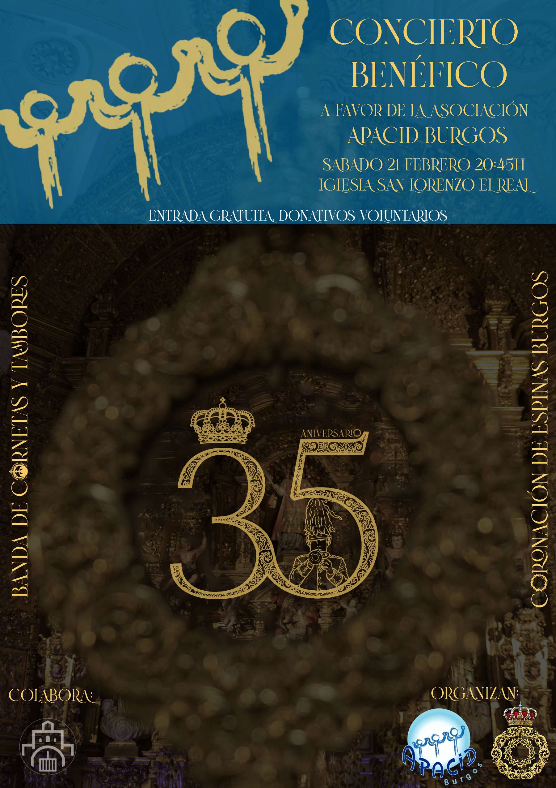 Concierto benéfico a favor de la asociación APACID Burgos, 21 de febrero