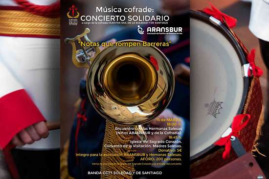 Concierto solidario de música cofrade a beneficio de ARANSBUR y las Madres Salesas