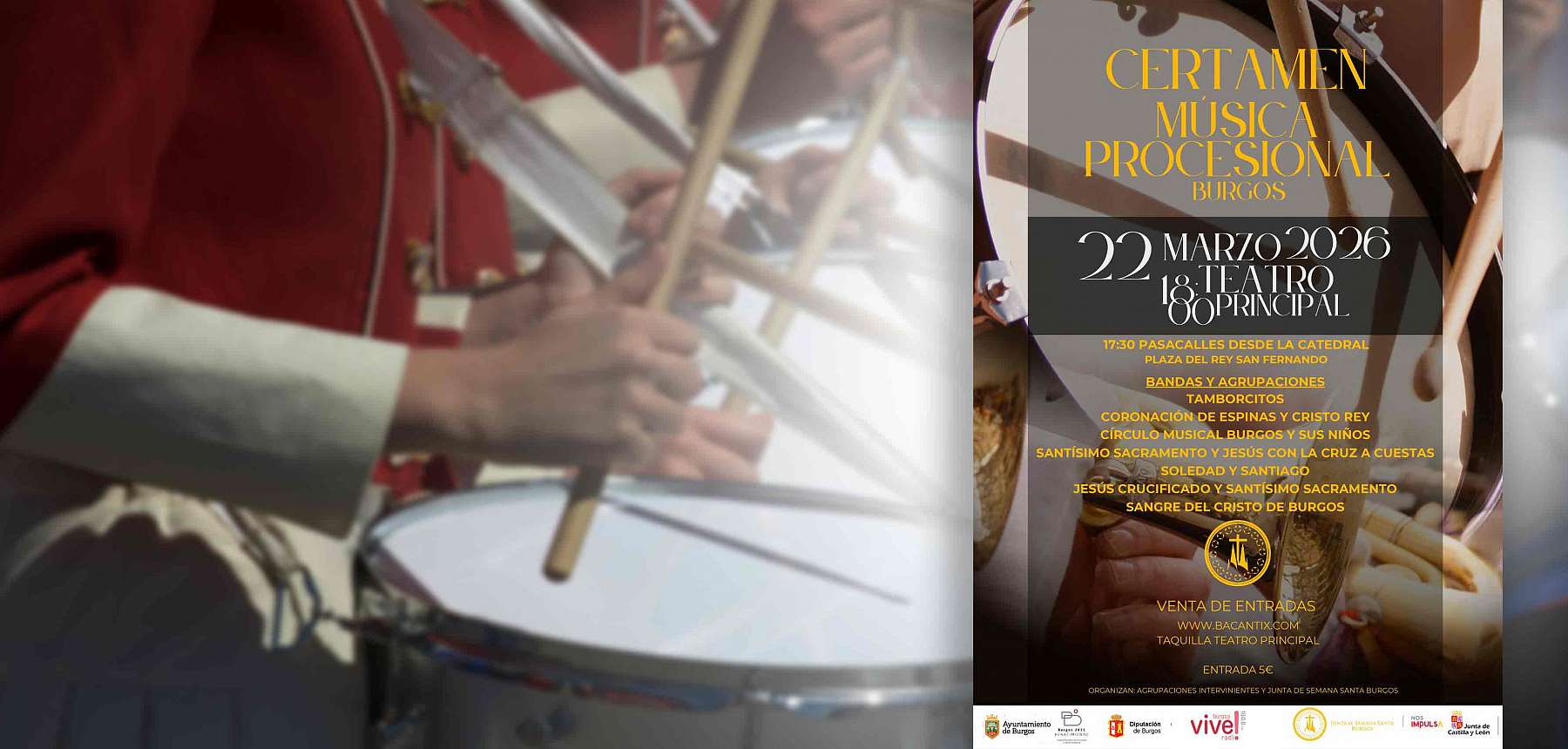 Certamen de Música Procesional en el Teatro principal de Burgos